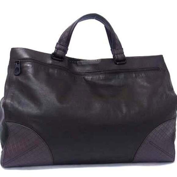 BOTTEGA VENETA Brown Leather Intrecciato Shoulder Bag